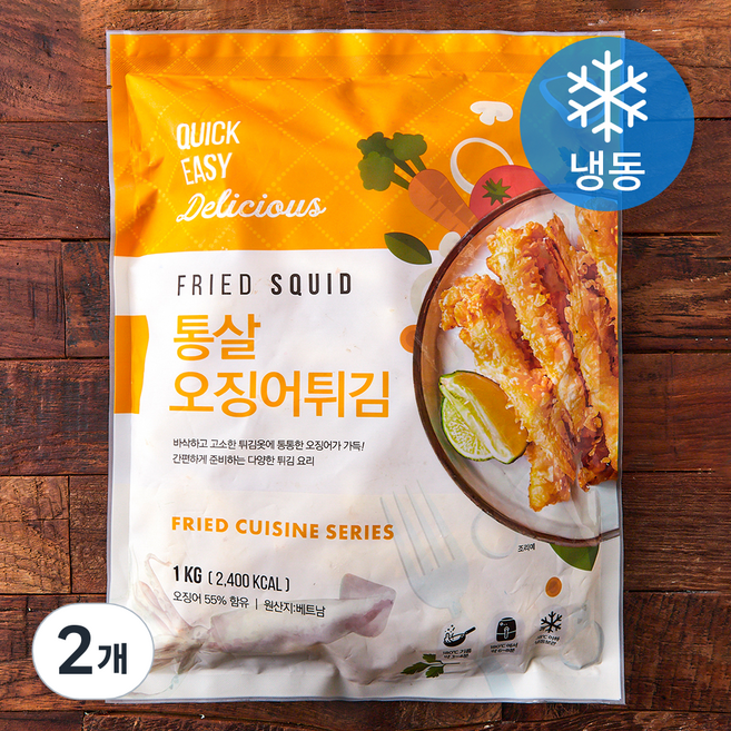 통살 오징어 튀김 (냉동), 1kg, 2개
