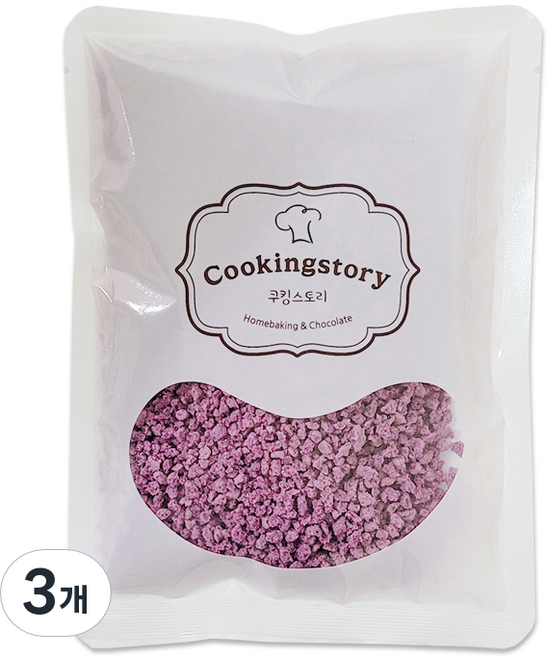 쿠킹스토리 포도쿠키 크런치, 100g, 3개