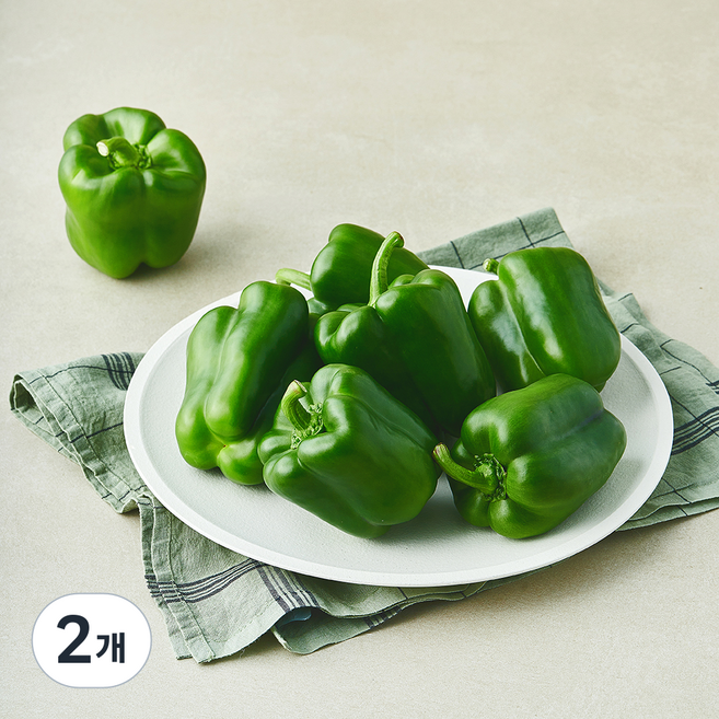 녹색 파프리카, 1kg, 2개, 1개입