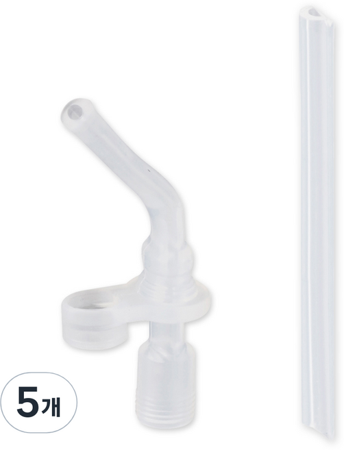 푸고 TKFD FE 빨대 + 파이프 200ml 세트, 화이트, 5개