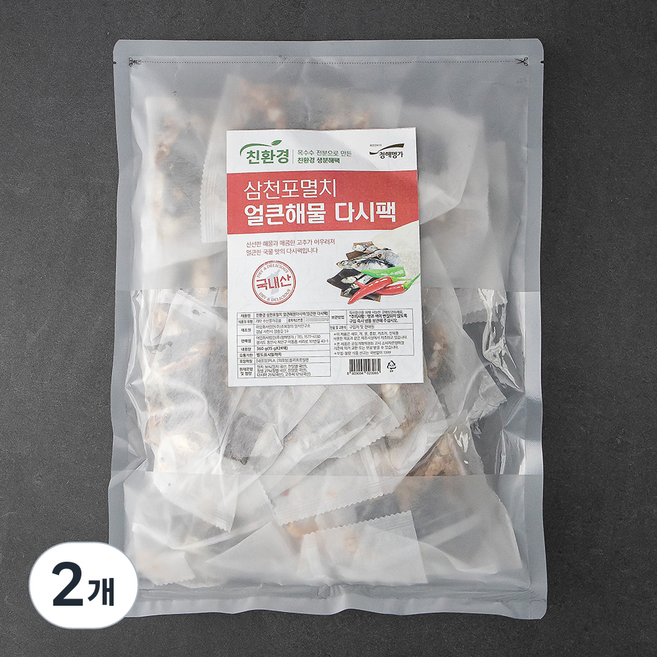 청해명가 친환경 삼천포멸치 얼큰해물 다시팩, 15g, 24개입, 2개