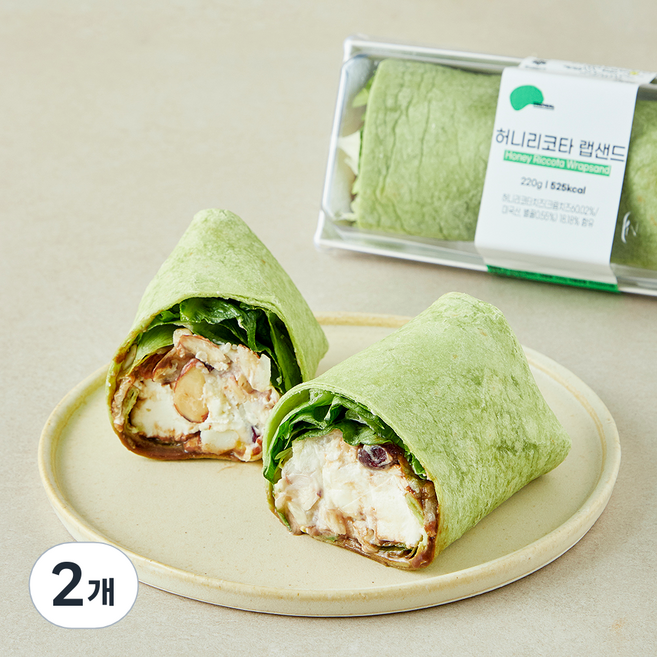 프레밀 허니리코타 랩샌드, 220g, 2개