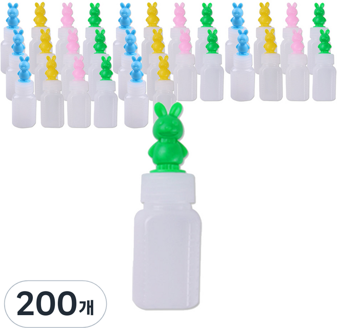 PE 불투명 말랑이 긴마개 토끼 투약병 랜덤발송 20ml, 200개