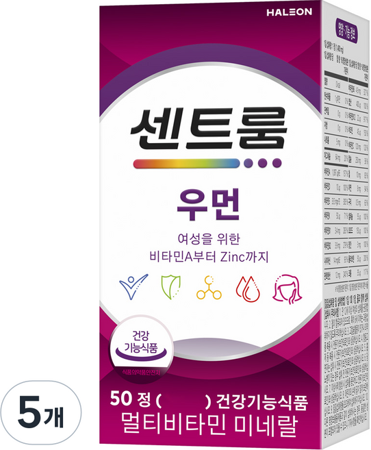 센트룸 우먼 멀티비타민 미네랄, 50정, 5개