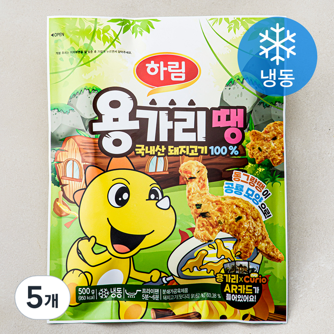 하림 용가리땡 (냉동), 500g, 5개