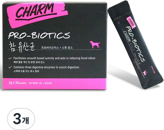 페피테일 강아지 참 영양제, 30회분, 장건강/유산균, 3개 - 쿠팡