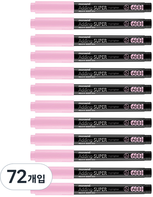 monAmi Edding Super 600 粉彩螢光筆, 72個, 粉彩 粉紅色
