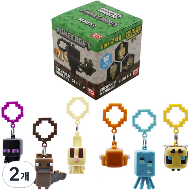 모장 마인크래프트 백행거 시리즈 New 2 피규어 랜덤발송, 2개
