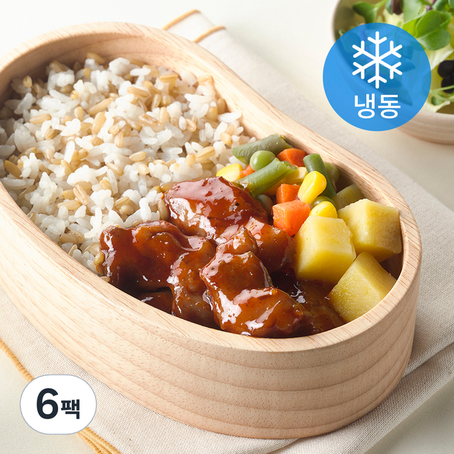 하림이닭 탄단지 다이어트 도시락 귀리잡곡밥과 화끈불닭 (냉동), 210g, 6팩