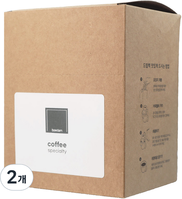 보에담 시그니처 디카페인 스페셜티 블렌드 드립백 커피, 12g, 2개, 8개입