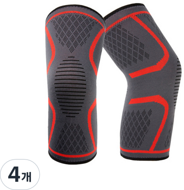 라이프플러스 고급 보온 무릎 밴드 레드 7096, 4개