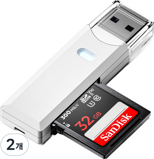 illion USB 3.0 行車記錄器 SD卡 / Micro SD TF 讀卡機, 白色, 單一商品, 2個