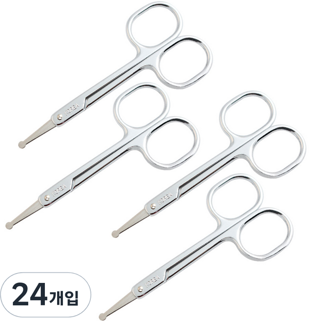 세븐스타 판코가위 코털정리용, 실버, 24개