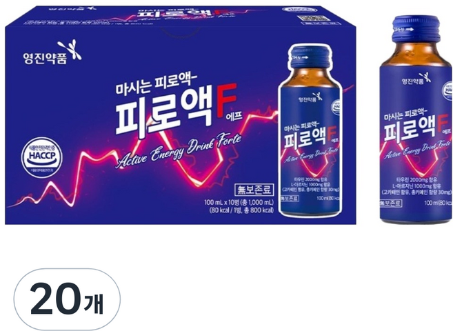 영진약품 피로액 F, 20개, 100ml