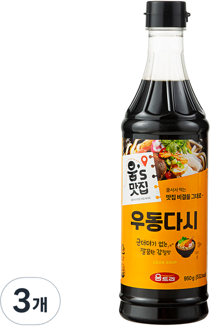 움트리 움스맛집 우동다시, 950g, 3개