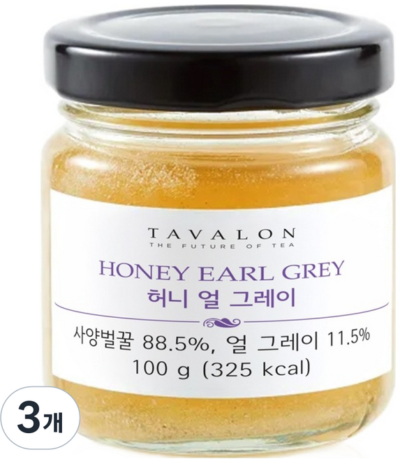 TAVALON 蜂蜜伯爵茶, 100g, 3個