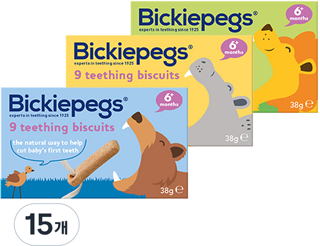 빅키페그 티딩비스킷, 순한맛, 38g, 15개