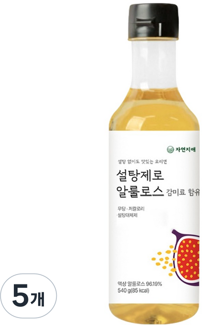 자연지애 설탕제로 알룰로스 시럽, 540g, 5개