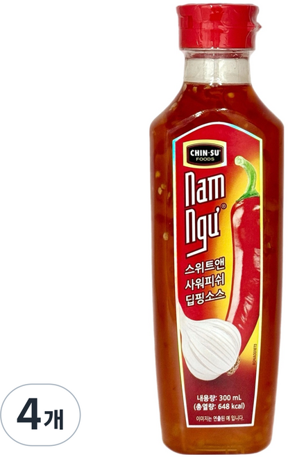 CHIN-SU 甜酸魚露沾醬, 4個, 300ml