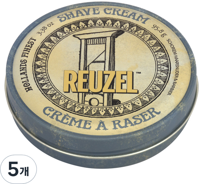 리우젤 남성용 면도 크림, 95.8g, 5개