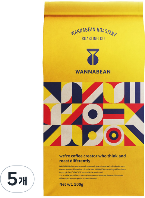 워너빈 더 퍼스트 블렌딩 원두커피, 500g, 5개, 더치(중간~굵음)