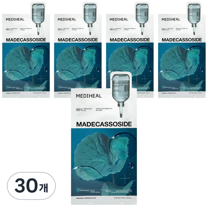 메디힐 마데카소사이드 흔적리페어 에센셜 마스크팩 24ml, 30개, 1개입 - 쿠팡