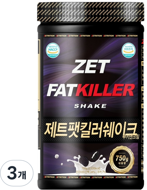 ZETRITION Zet Fat Killer美體奶昔 餅乾奶油風味, 750g, 3罐
