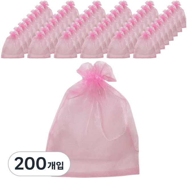 미르코리아 망사주머니 5호, 핑크, 200개입