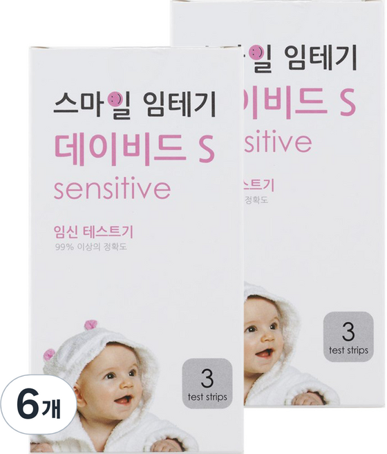 스마일랩 데이비드 S 임신테스트기, 3개입, 6개