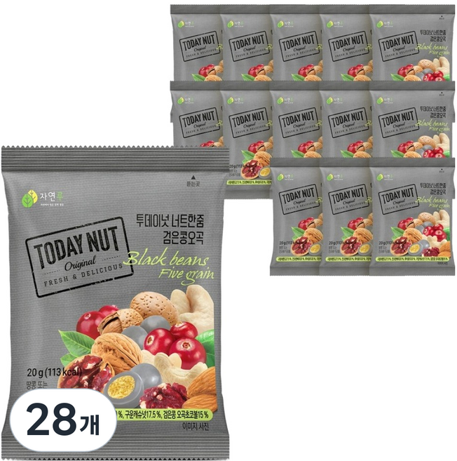 투데이넛 너트한줌 검은콩오곡, 28개, 20g