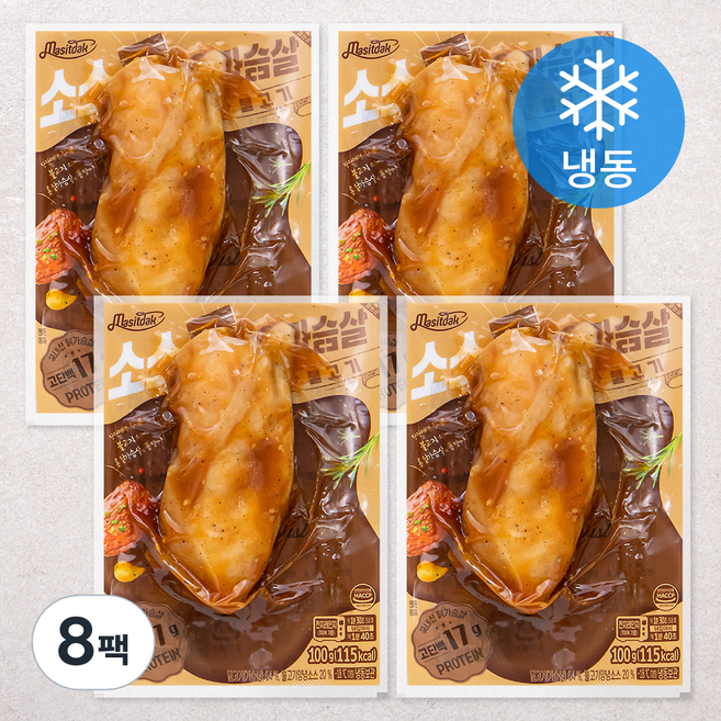맛있닭 소스 통 닭가슴살 불고기 (냉동), 100g, 1개입, 8개
