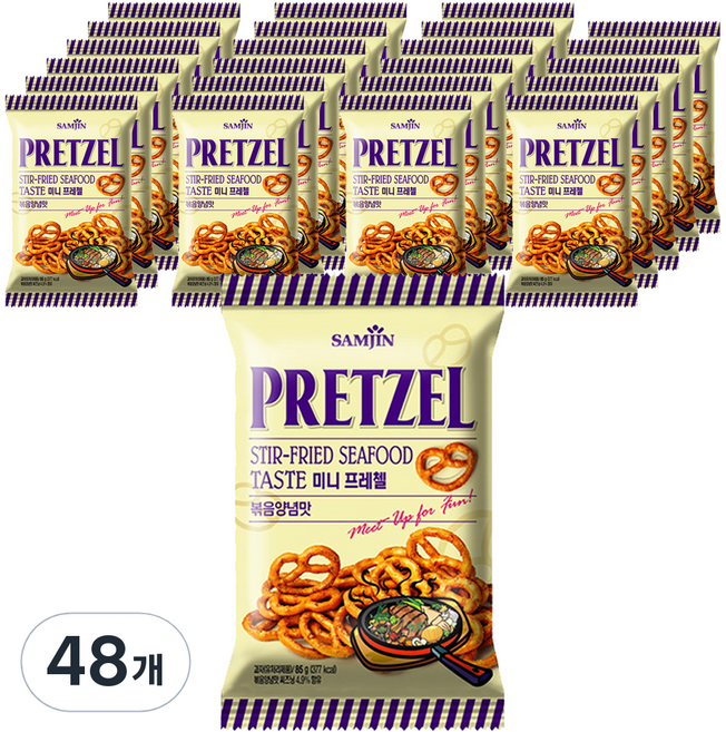 프레첼 볶음양념맛, 85g, 48개