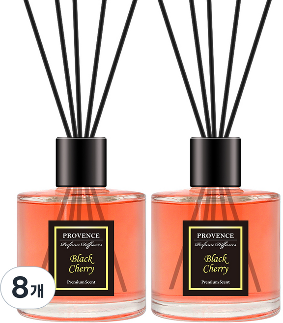 더허브샵 프로방스 퍼퓸 디퓨저, 블랙체리, 140ml, 8개