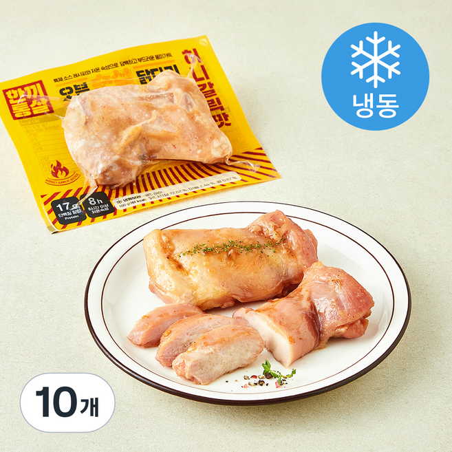 한끼통살 오븐 순살 닭다리 허니갈릭맛 (냉동), 100g, 10개, 1개입