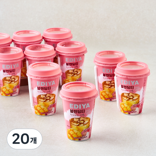 이디야 블렌딩티 피치망고 제로, 20개, 250ml