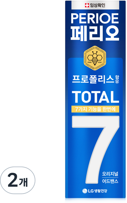페리오 토탈7 오리지널 치약, 140g, 2개