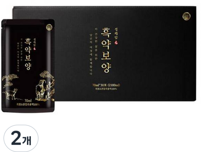 정해담 흑약보양 흑염소진액 30p, 2개, 2.1L