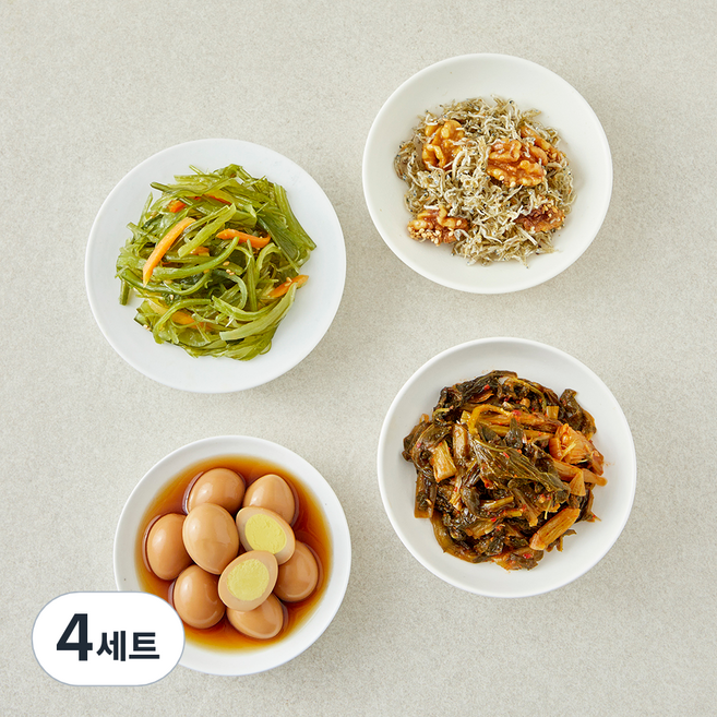 집반찬연구소 맛보기 반찬 4종, 245g, 4세트
