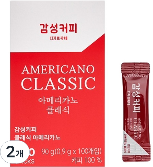 GAMSUNG COFFEE 經典美式咖啡隨身包, 2個, 100入, 900mg