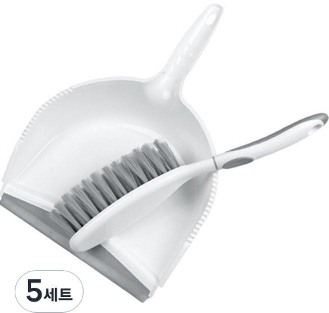 월드크린 르아 방 빗자루 쓰레받기 세트, 그레이, 5세트