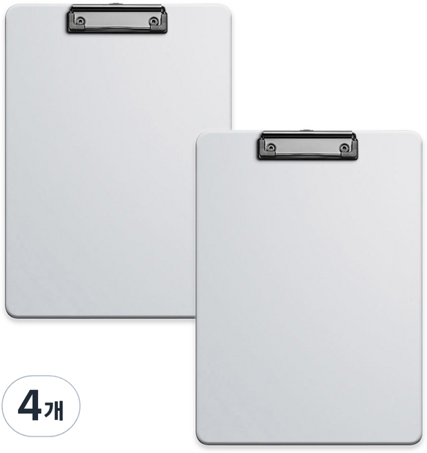 코히모 A4 PP재질 클립보드 3mm 3W321, 4개, 그레이