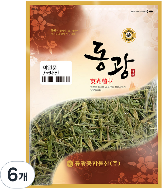 동광한방몰 야관문 비수리 국내산, 600g, 6개