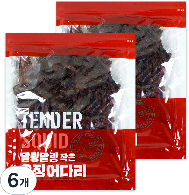 말랑말랑 작은 오징어다리, 150g, 6개