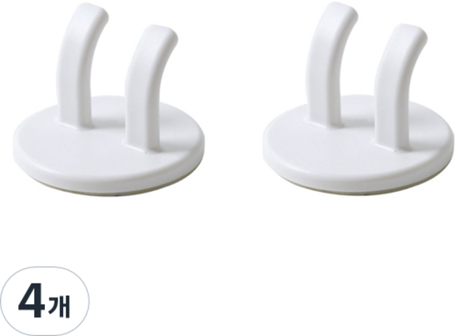 미니멀 플러그 전기선 코드 보관걸이, 4개, 블루