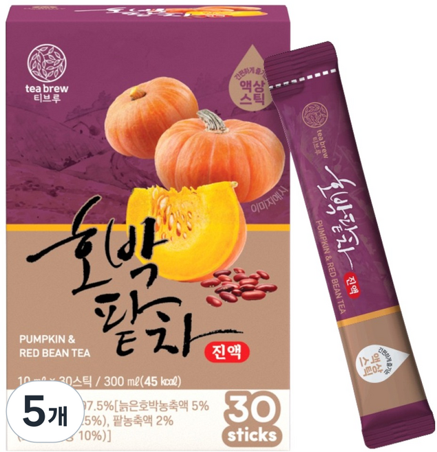 맥널티 티브루 호박팥차 진액, 5개, 30개입, 10ml
