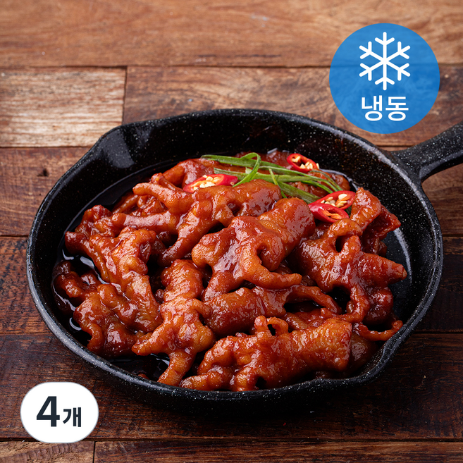 가보식품 수리 직화 무뼈 불 닭발 (냉동), 4개, 250g