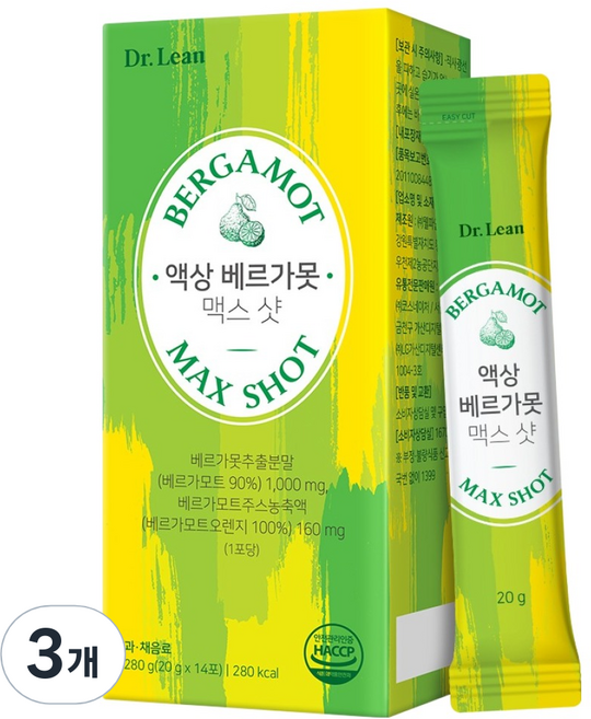 닥터린 액상 베르가못 맥스 샷, 280g, 3개