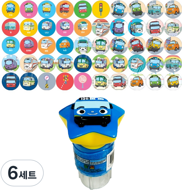 TAYO 印章遊戲 + 貼紙 50p 套組, 隨機出貨, 6套