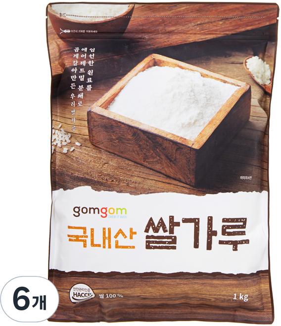 곰곰 국내산 쌀가루, 1kg, 6개