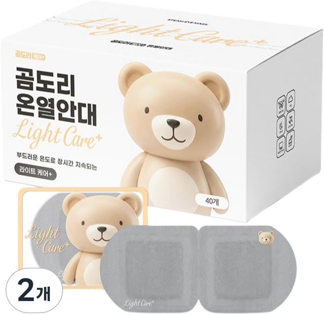 Gomdoli Life Light Care Plus 溫熱眼罩 無香, 2個, 40入